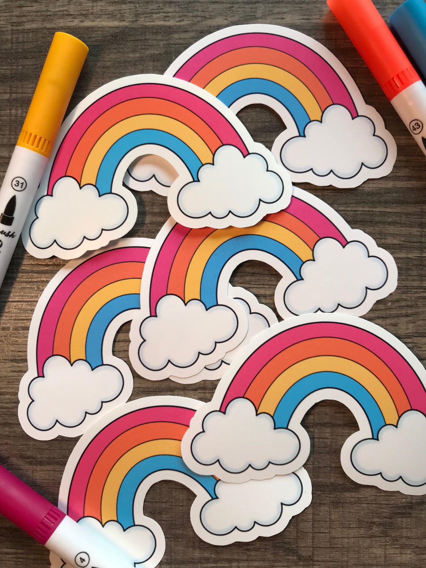 “Cute big rainbow” sticker