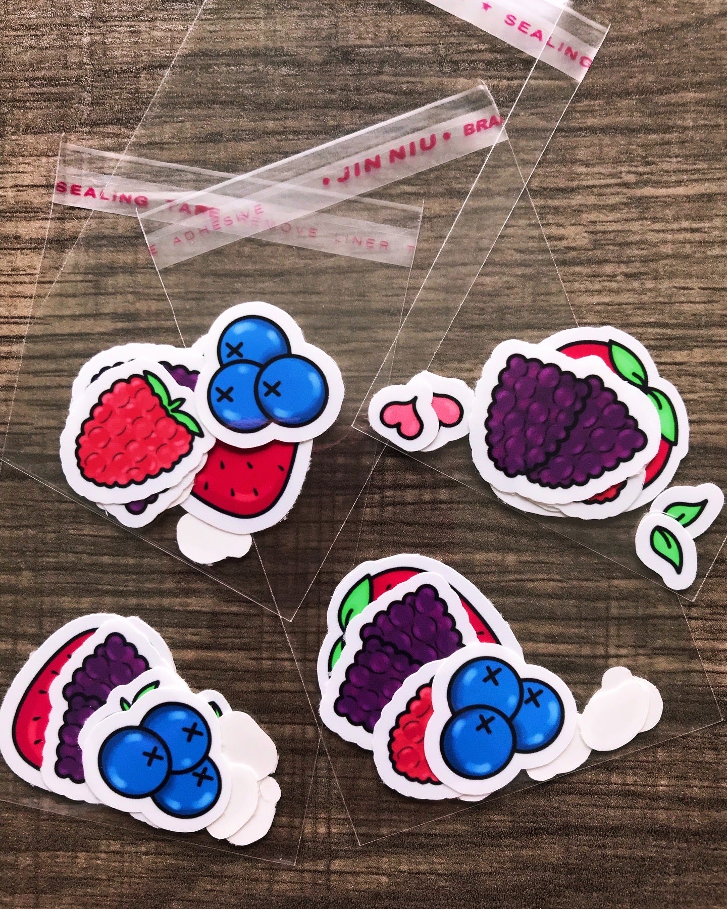 “Cute berries” mini sticker pack