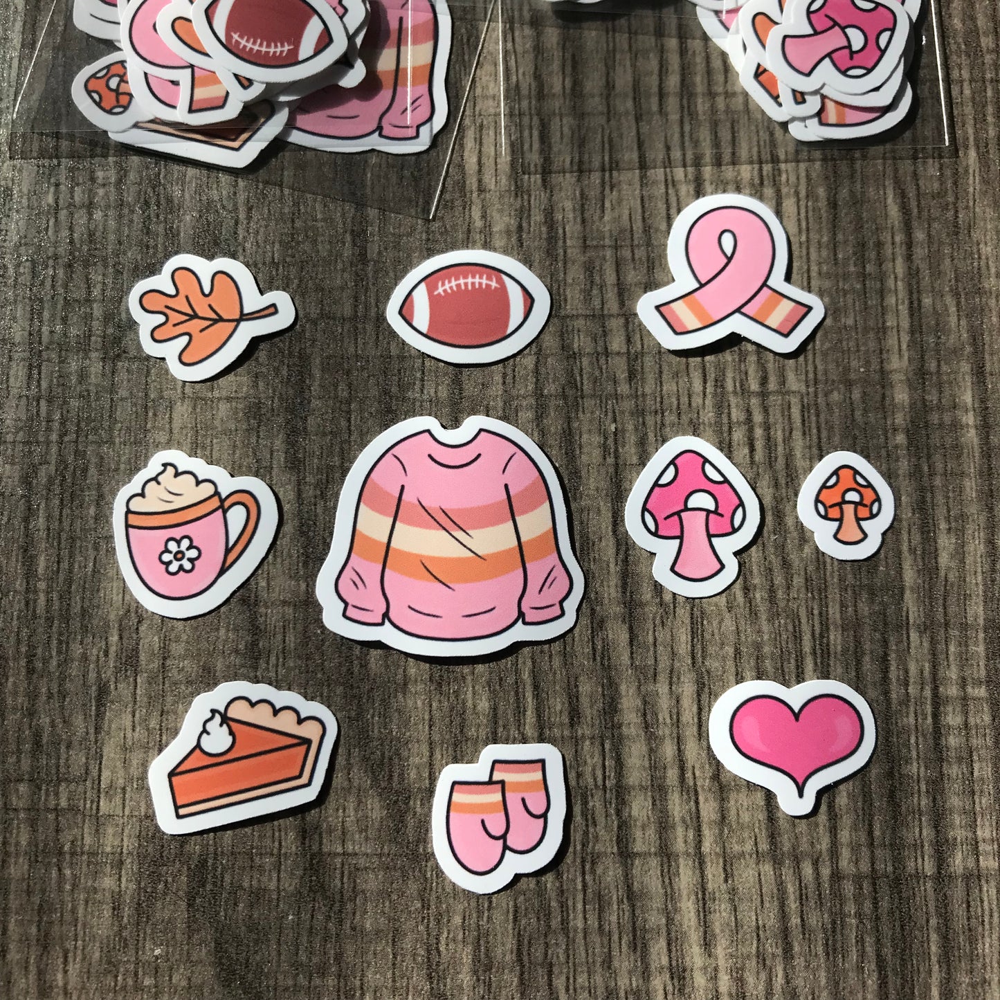 Pink fall mini sticker pack