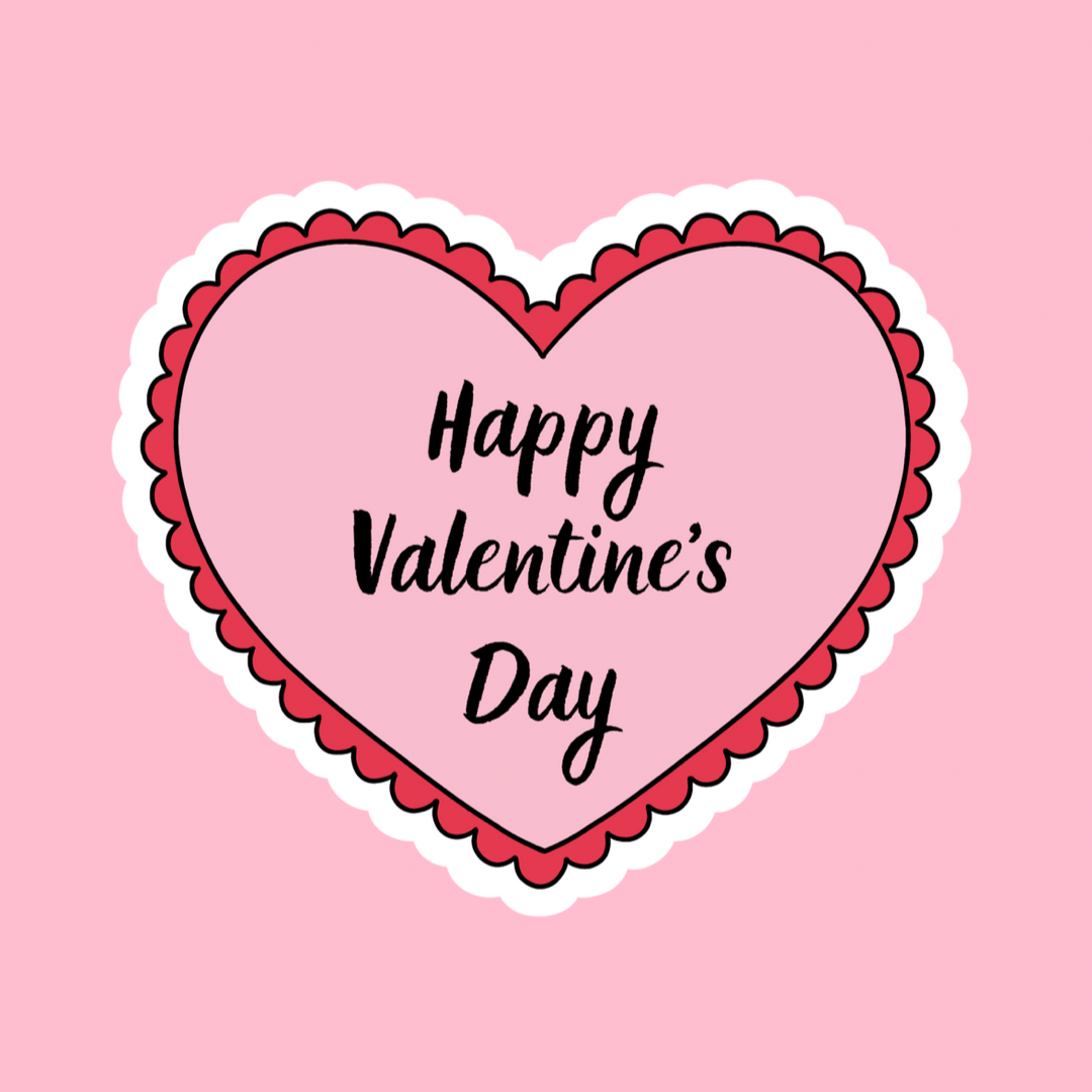 “Happy Valentine’s Day” sticker