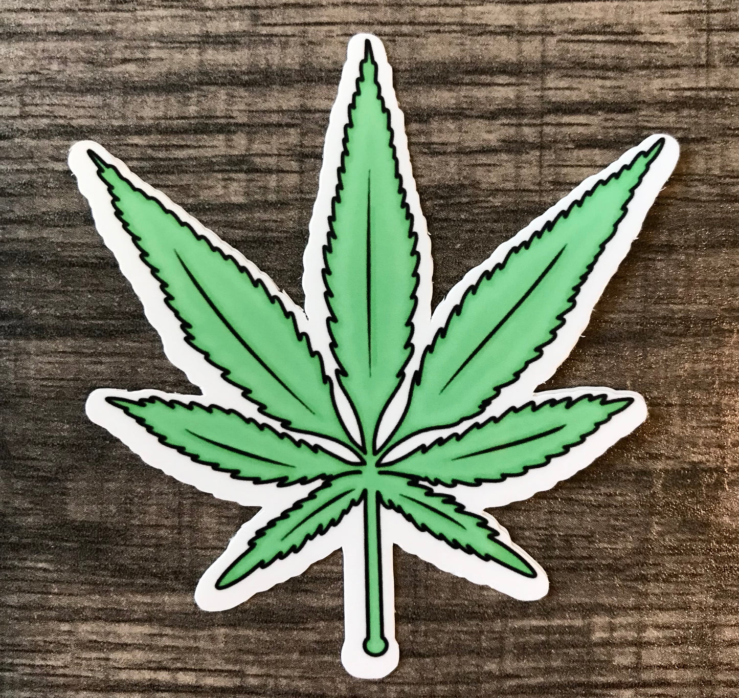 “Weed leaf” waterproof sticker