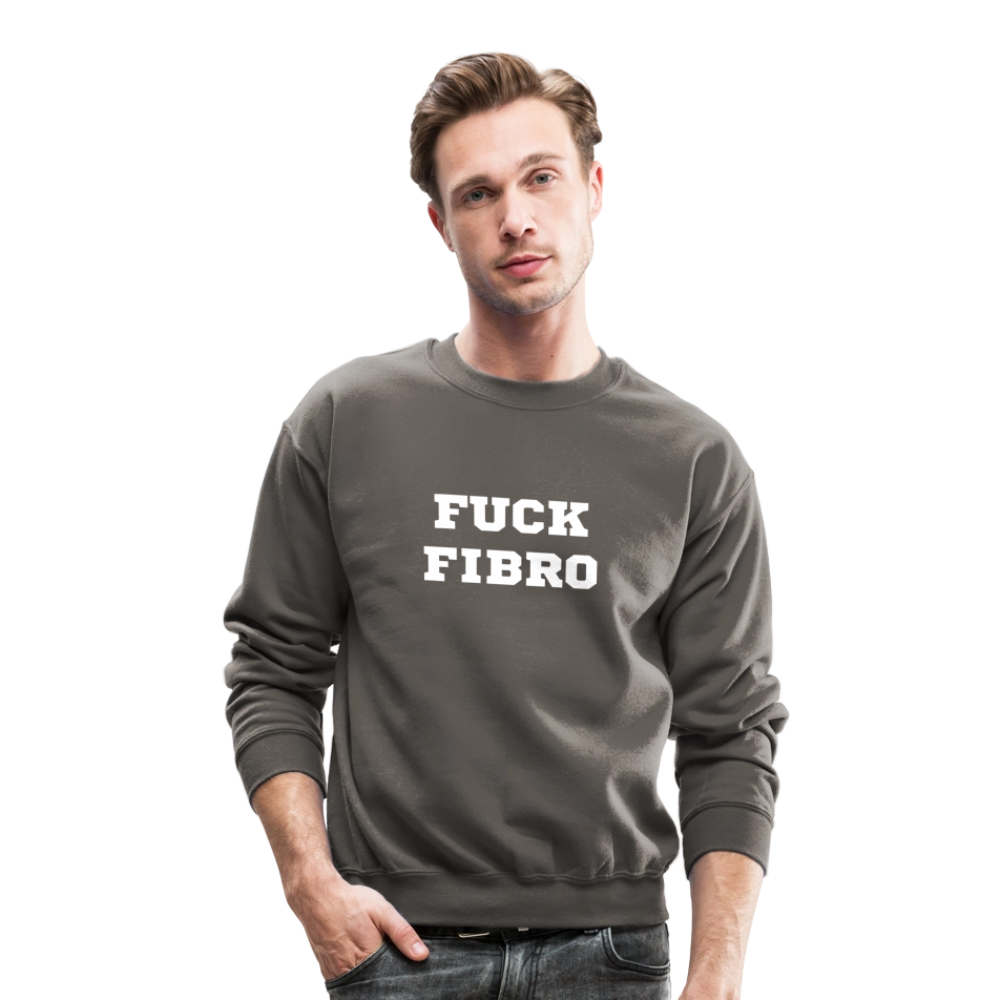 “Fuck Fibro” Unisex Crewnecks Sweatshirt - asphalt gray