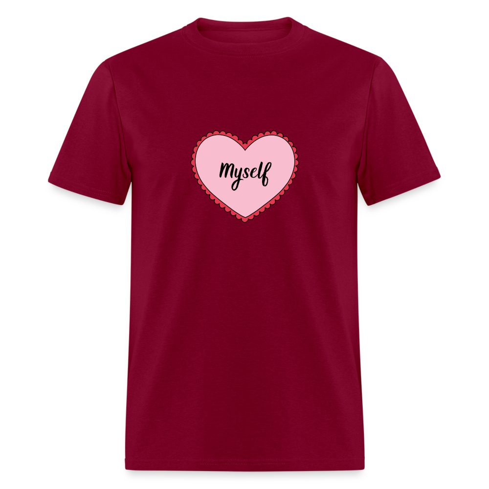 “Love Myself” Unisex Classic T-Shirt - burgundy