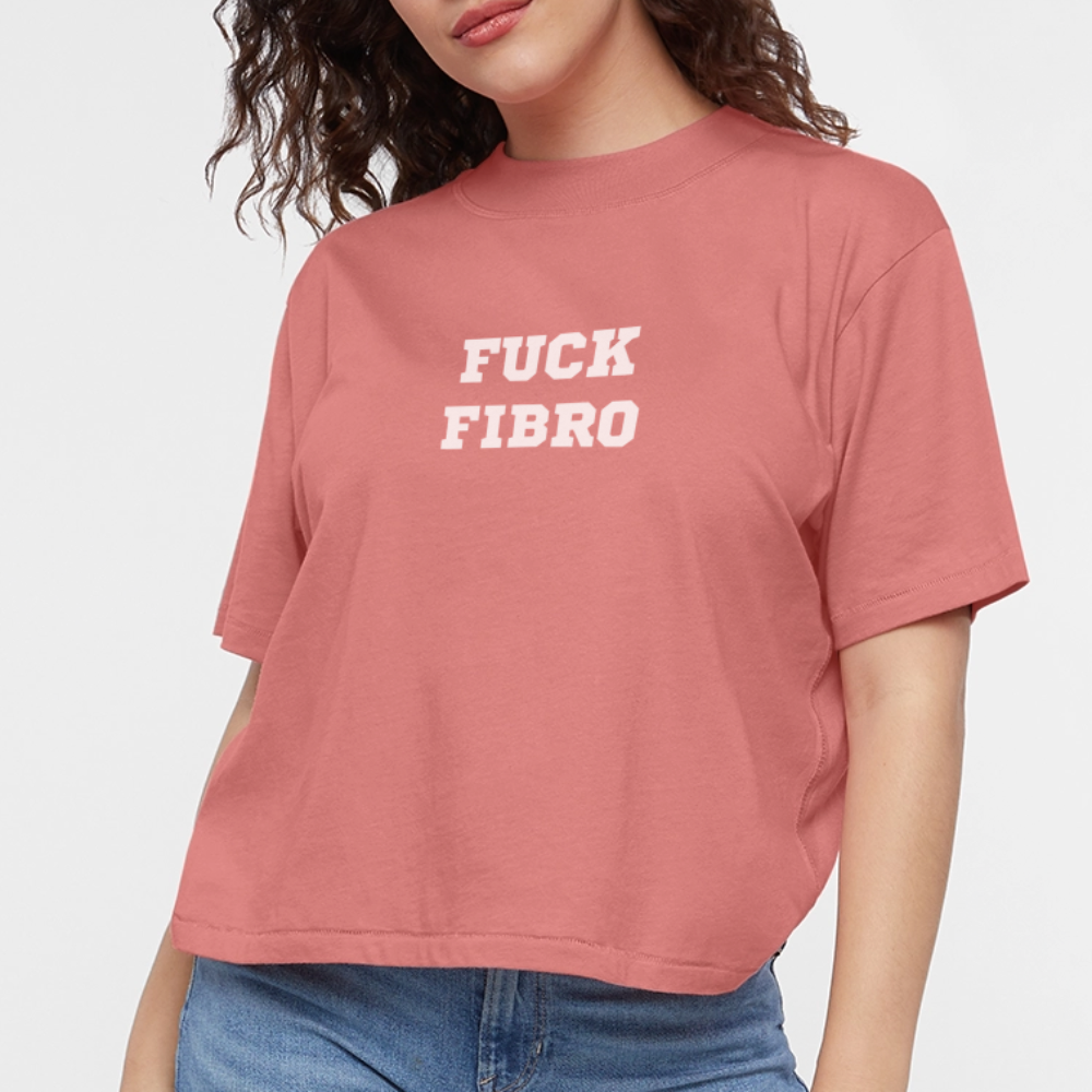 “Fuck Fibro” Women’s Boxy tee - mauve
