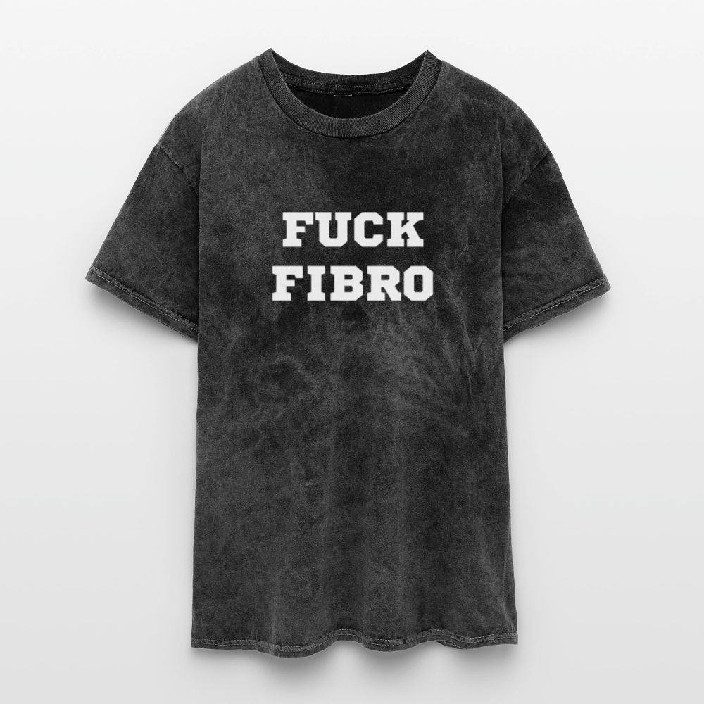 “Fuck Fibro” Mineral Wash T-Shirt - mineral black