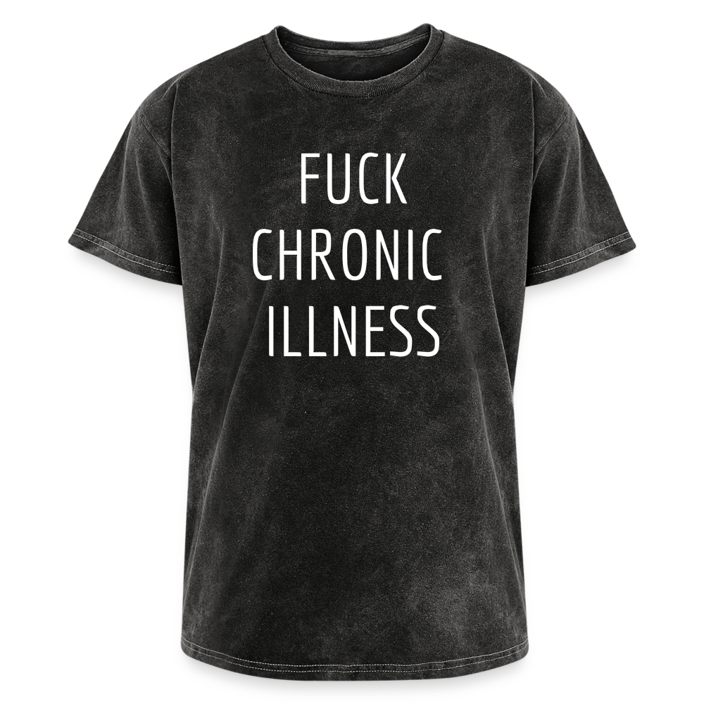 “Fuck Chronic Illness” Mineral Wash T-shirt - mineral black