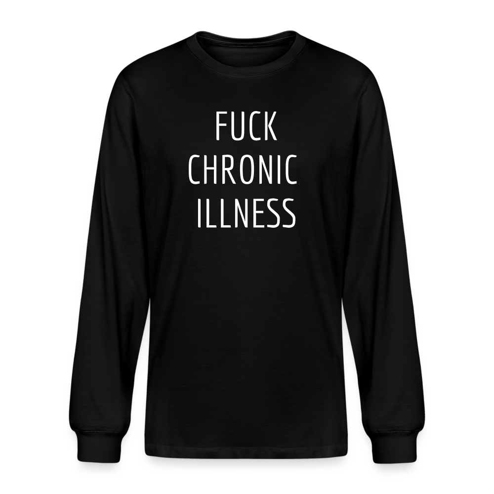 “Fuck Chronic Illness” Unisex Organic Long Sleeve T-Shirt - black