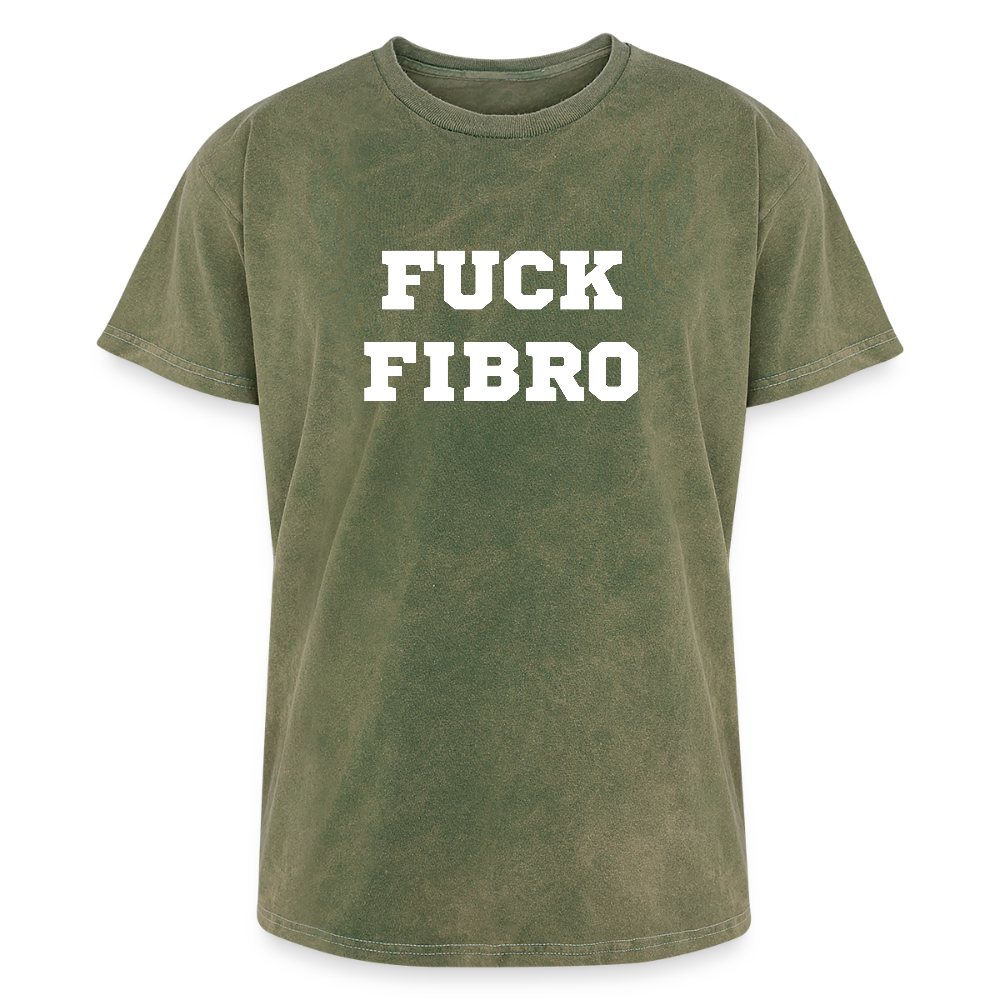 “Fuck Fibro” Mineral Wash T-Shirt - mineral green