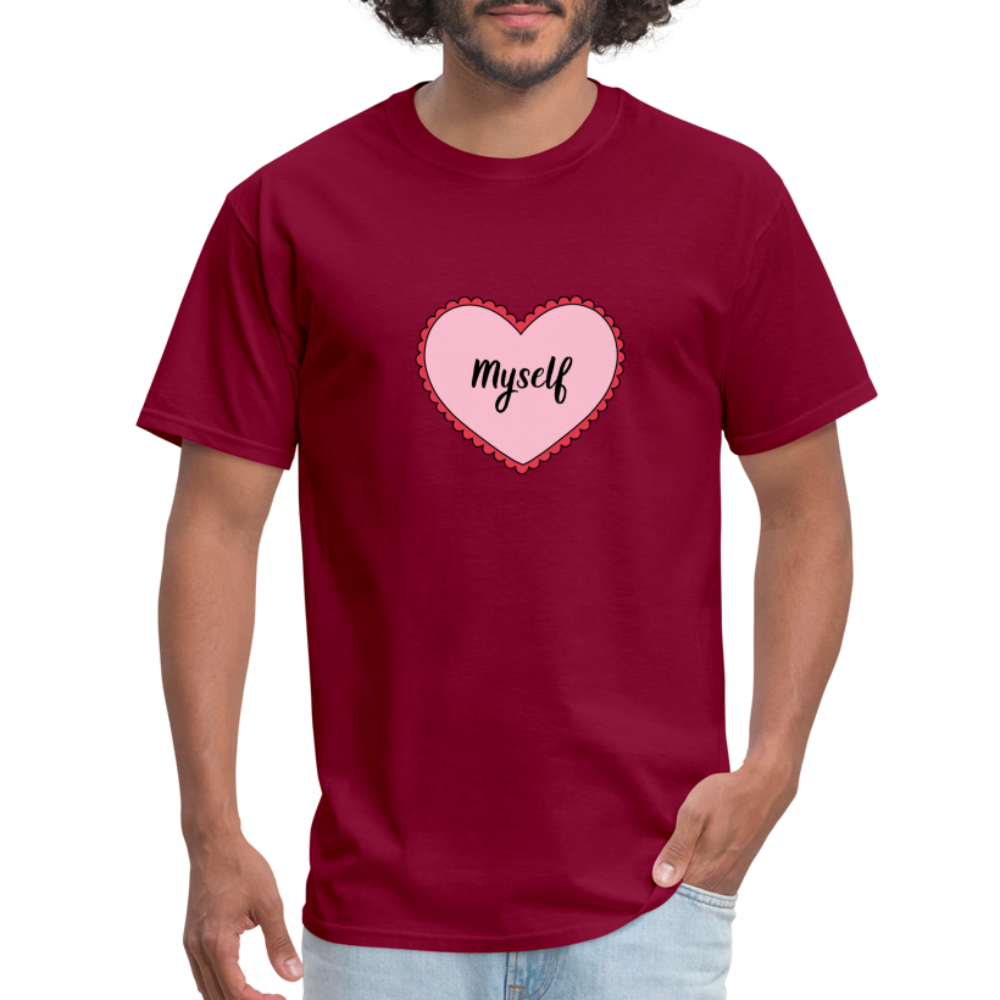 “Love Myself” Unisex Classic T-Shirt - burgundy