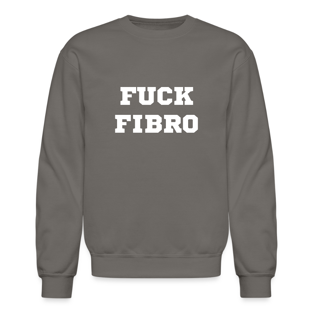 “Fuck Fibro” Unisex Crewnecks Sweatshirt - asphalt gray