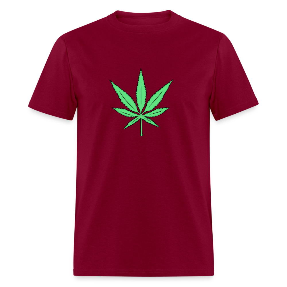 “Weed Leaf” Unisex Classic T-Shirt - burgundy