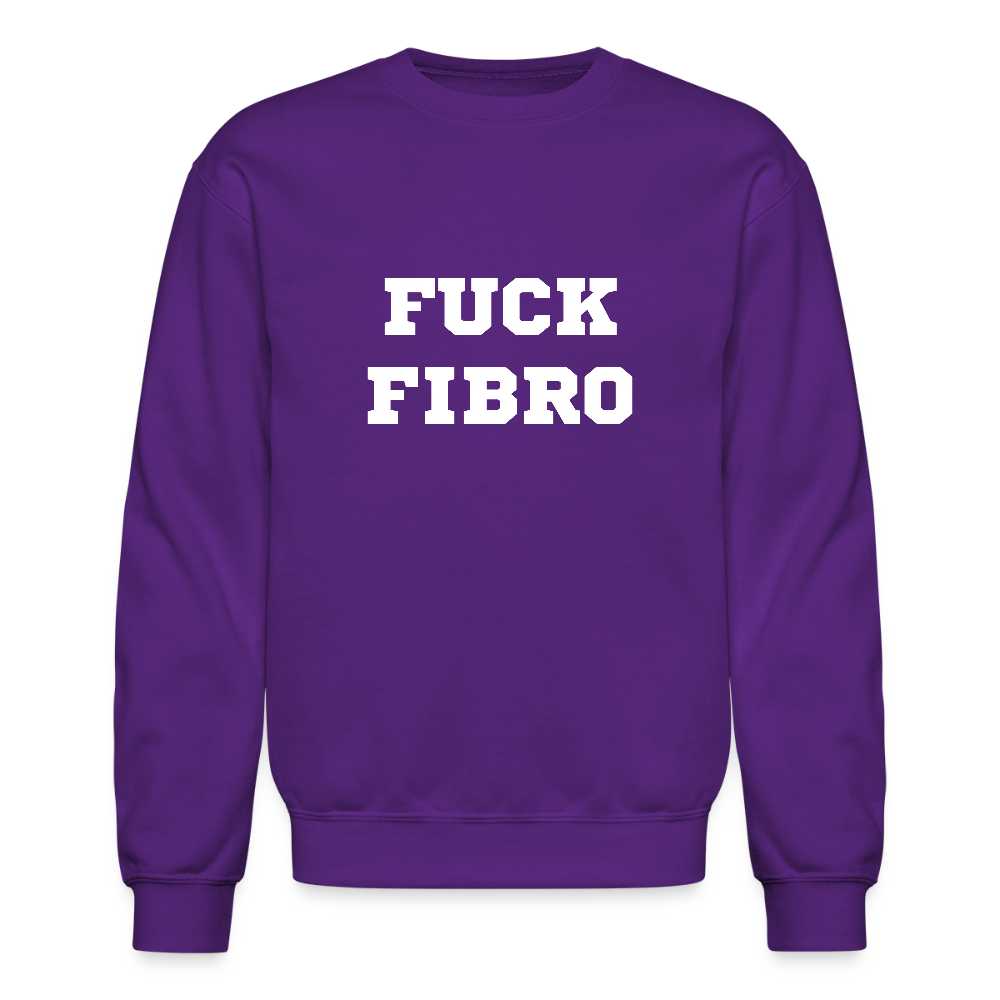 “Fuck Fibro” Unisex Crewnecks Sweatshirt - purple
