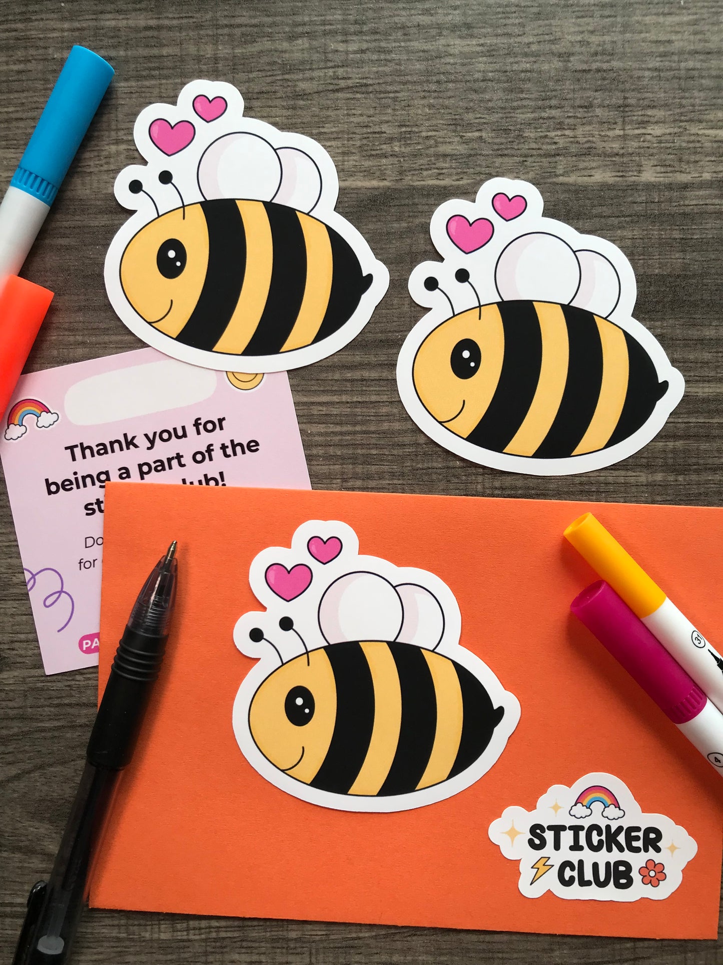 “Cute big bee” sticker