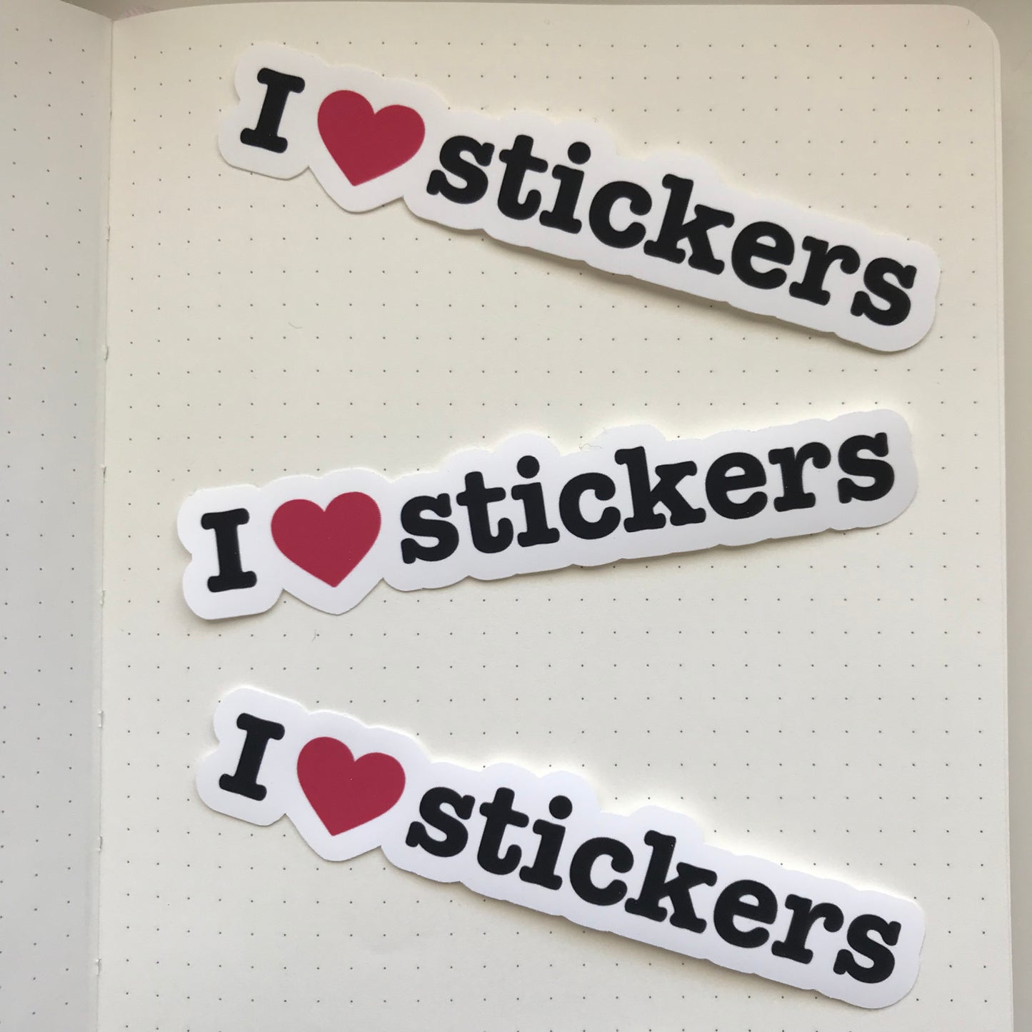 “I ❤️ stickers” sticker