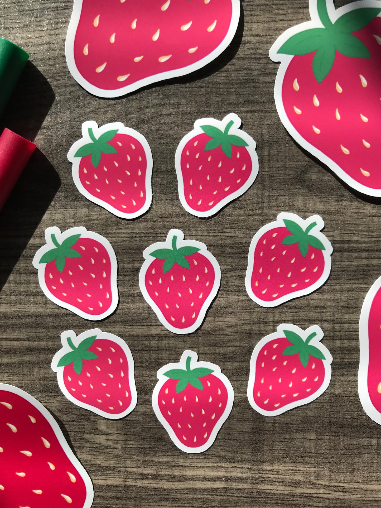 “Mini strawberry” stickers (set of 8)