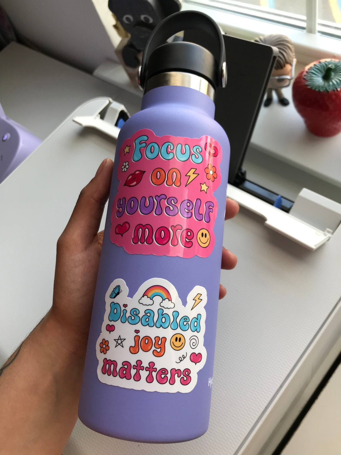 “Focus on yourself more” sticker