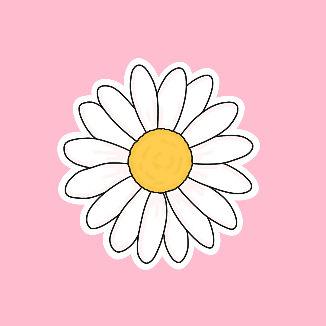 “Daisy” waterproof sticker