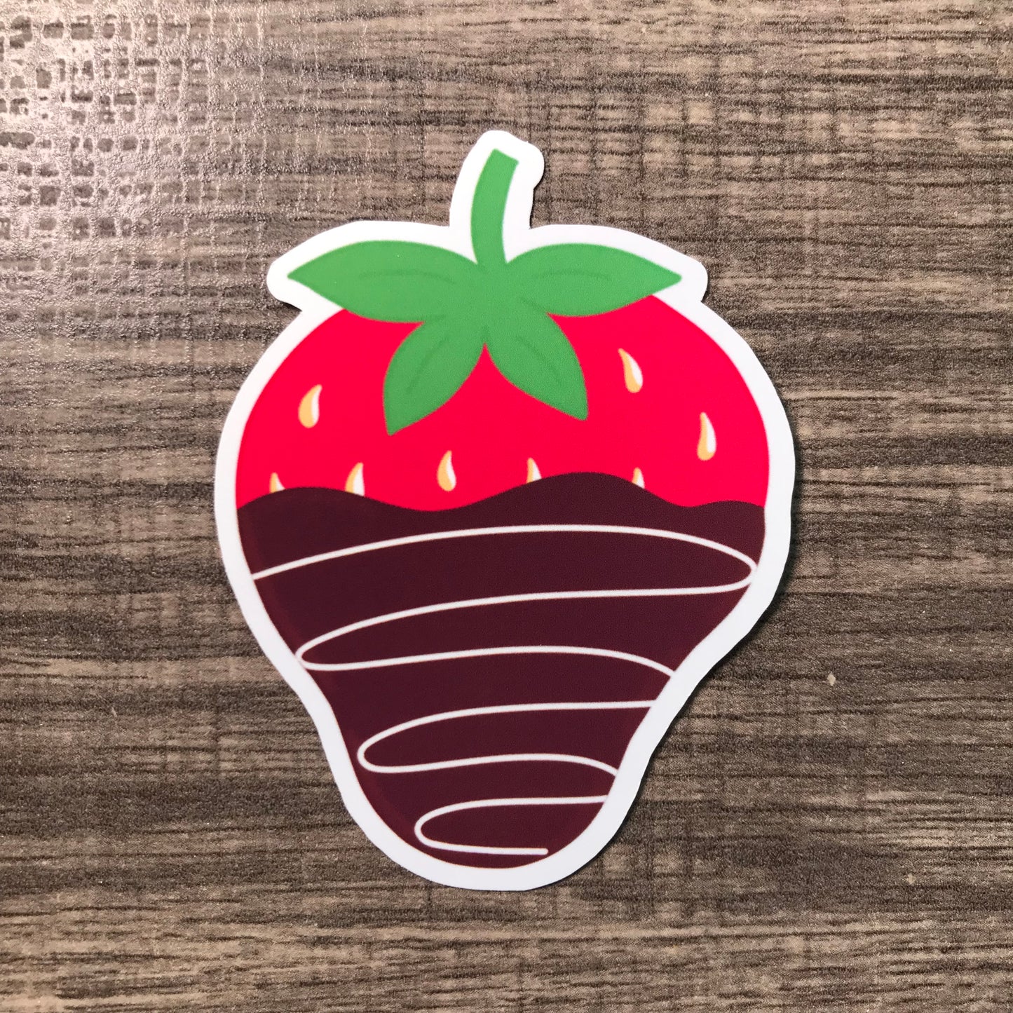 “Big chocolate covered strawberry sticker”