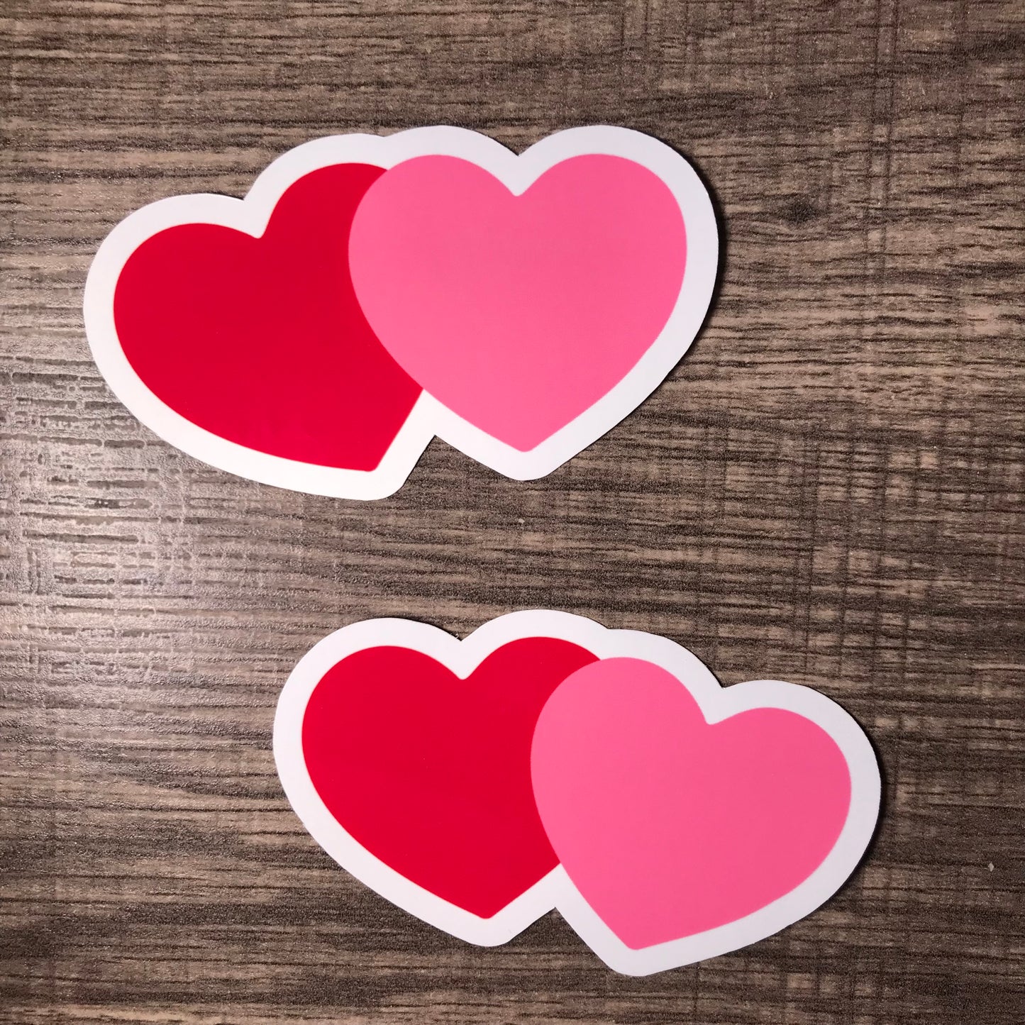 “Red and pink hearts sticker”