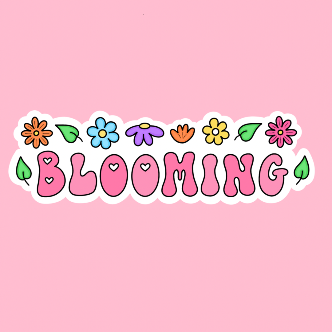 “Blooming” waterproof sticker