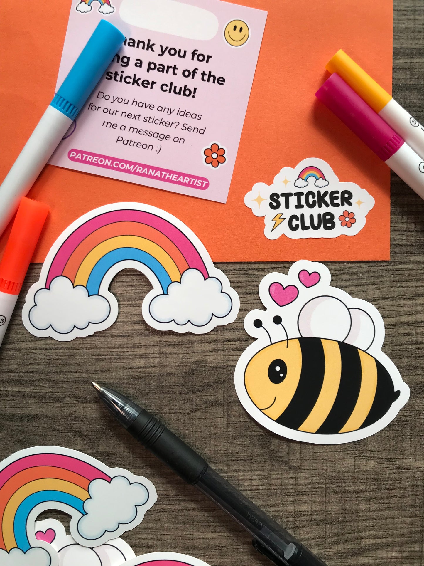 “Cute big rainbow” sticker