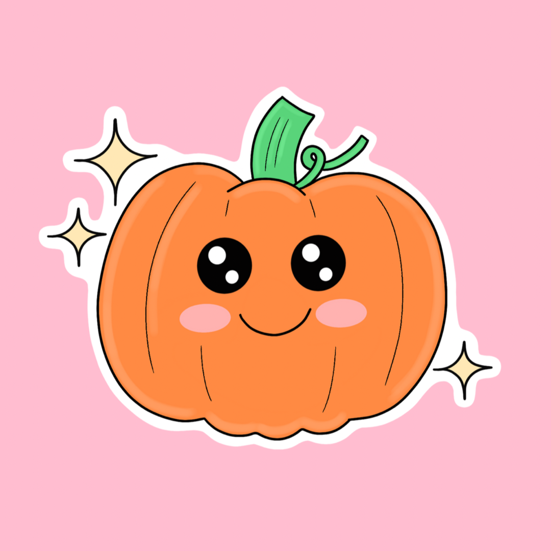 “Orange smiley” waterproof sticker