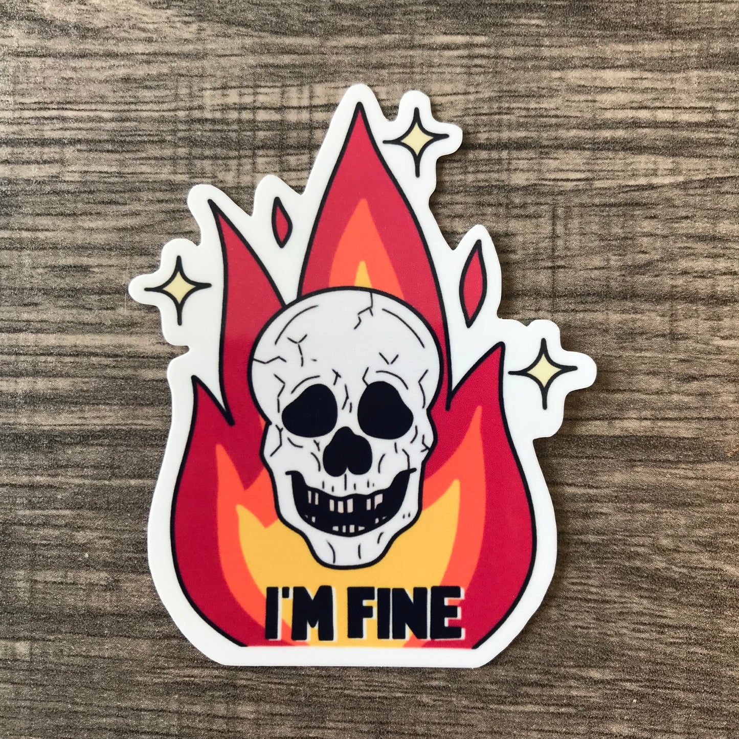 “I’m fine” waterproof sticker