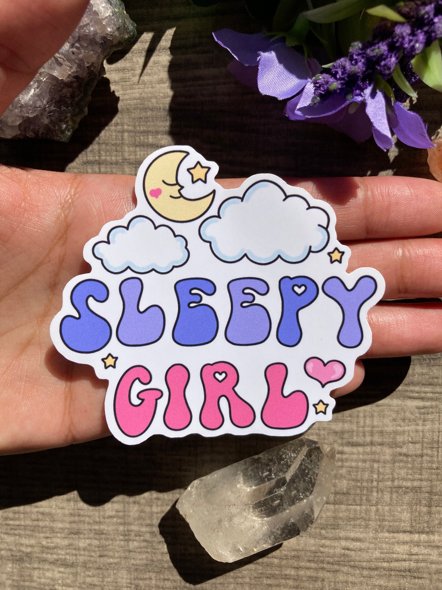 “Sleepy girl” sticker