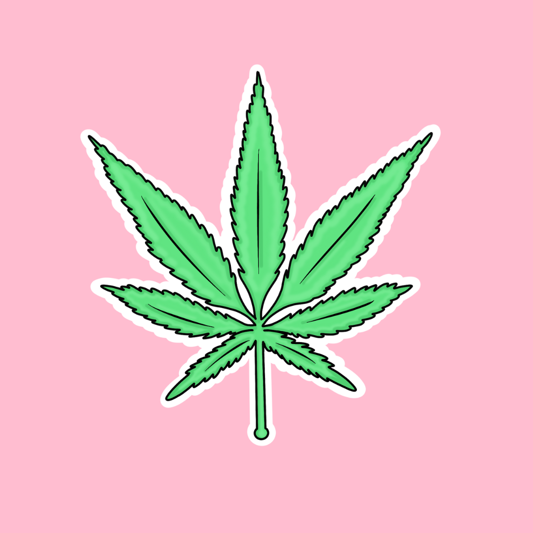 “Weed leaf” sticker