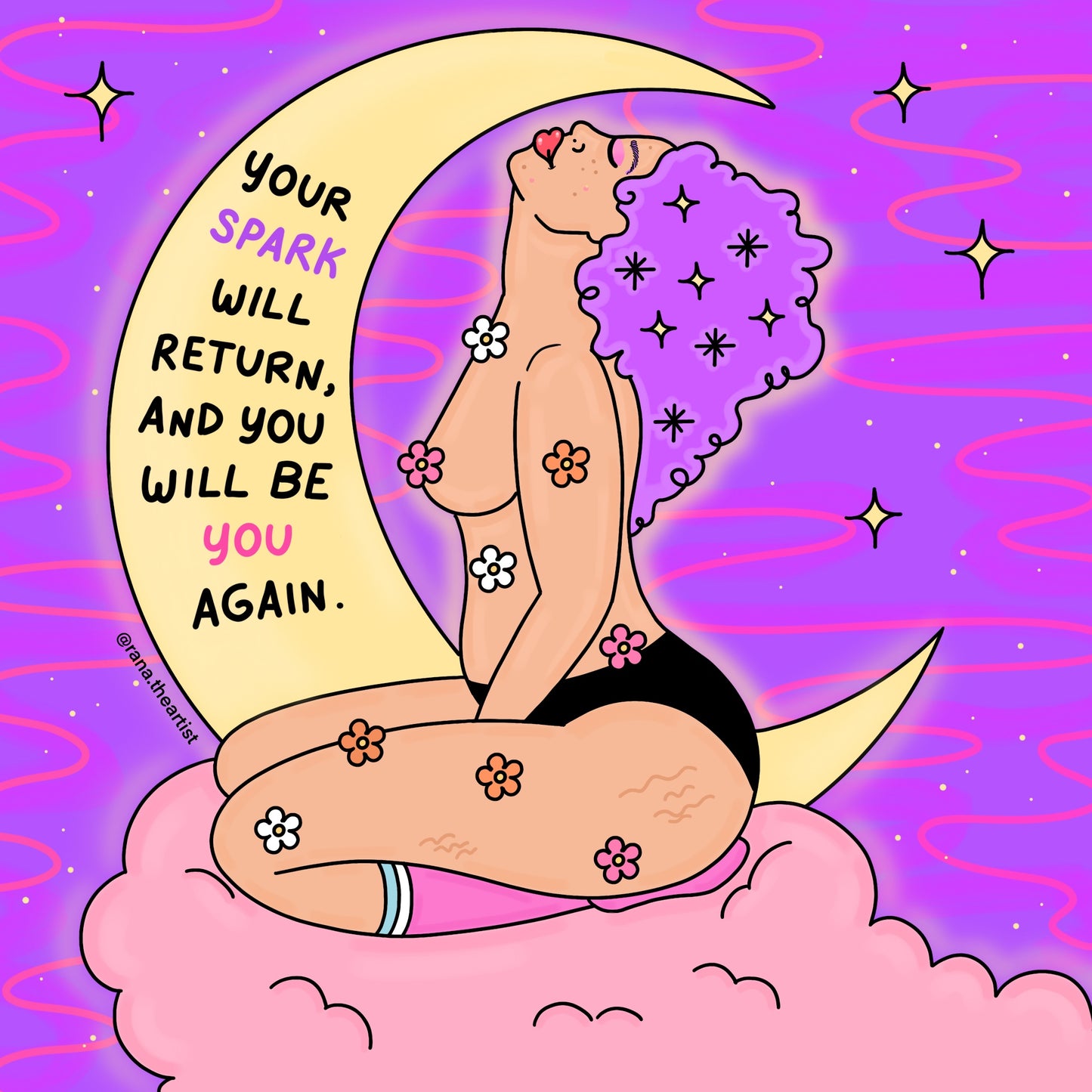 “Your spark will return” matte print