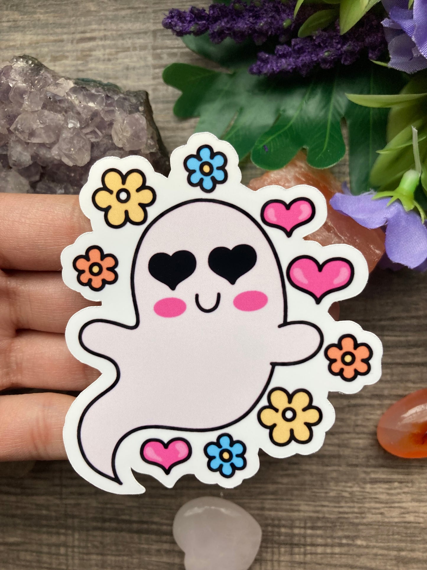 “Flower Ghost” sticker (big)