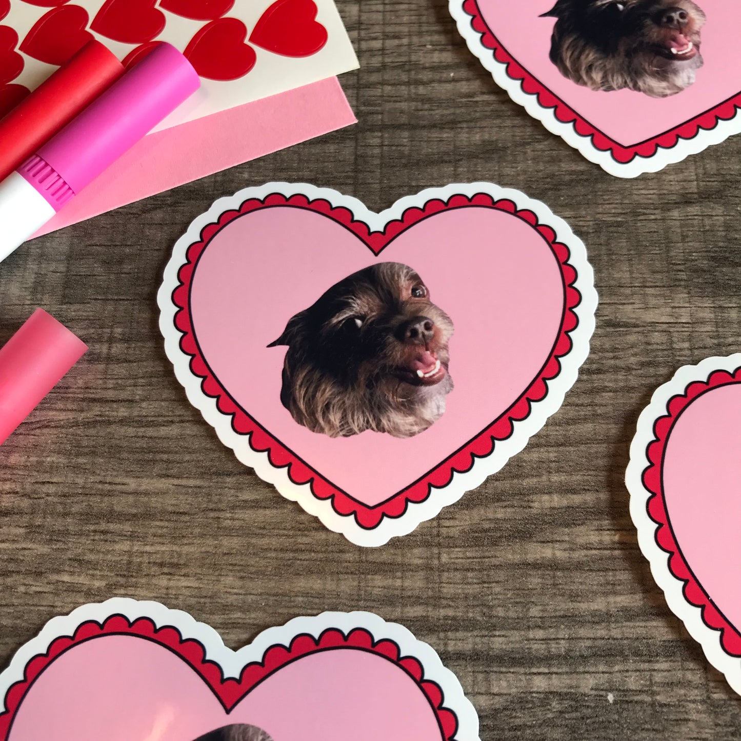 Brownie love heart sticker