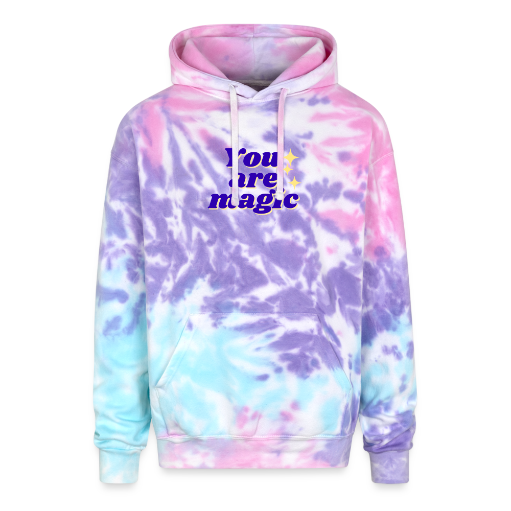 “You are magic” Adult Tie Dye Hoodie - cotton candy