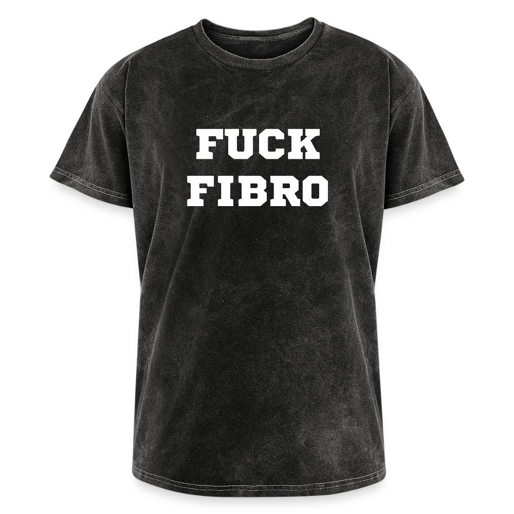“Fuck Fibro” Mineral Wash T-Shirt - mineral black