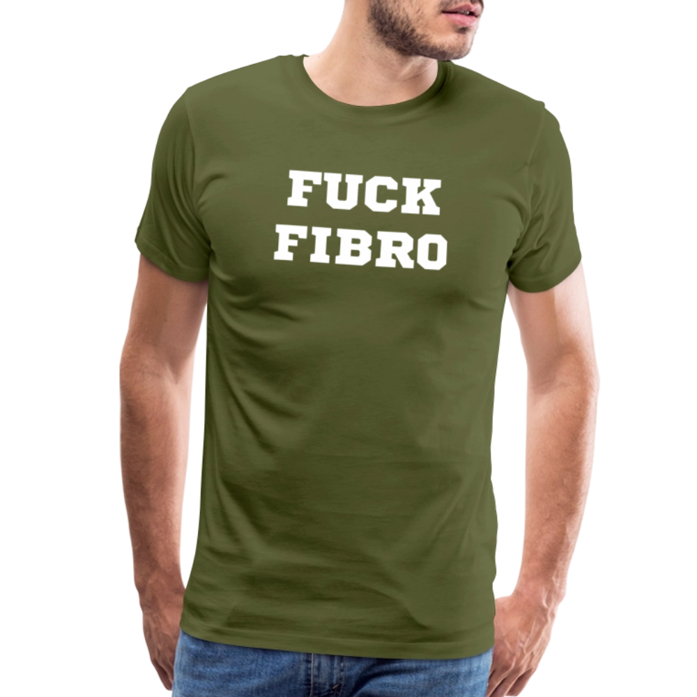 “Fuck Fibro” Men’s Premium T-Shirt - olive green