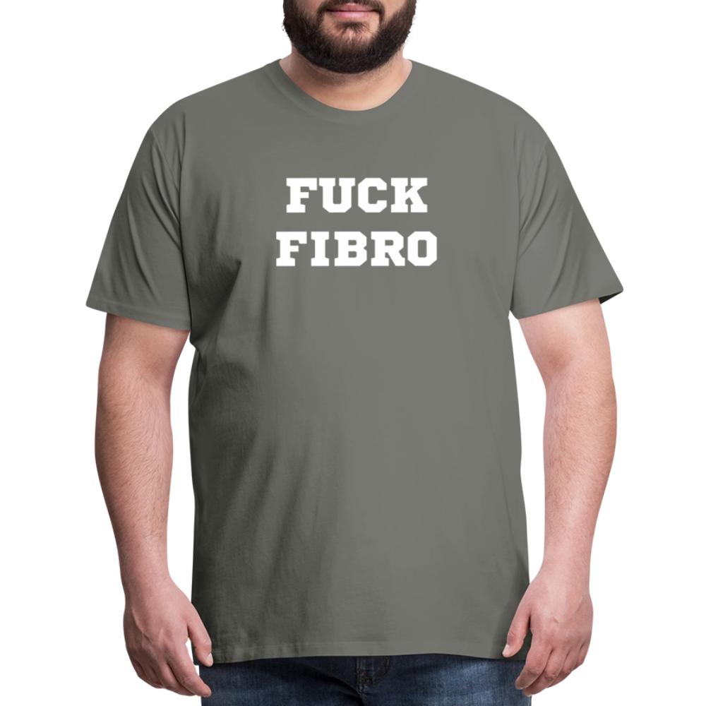 “Fuck Fibro” Men’s Premium T-Shirt - asphalt gray