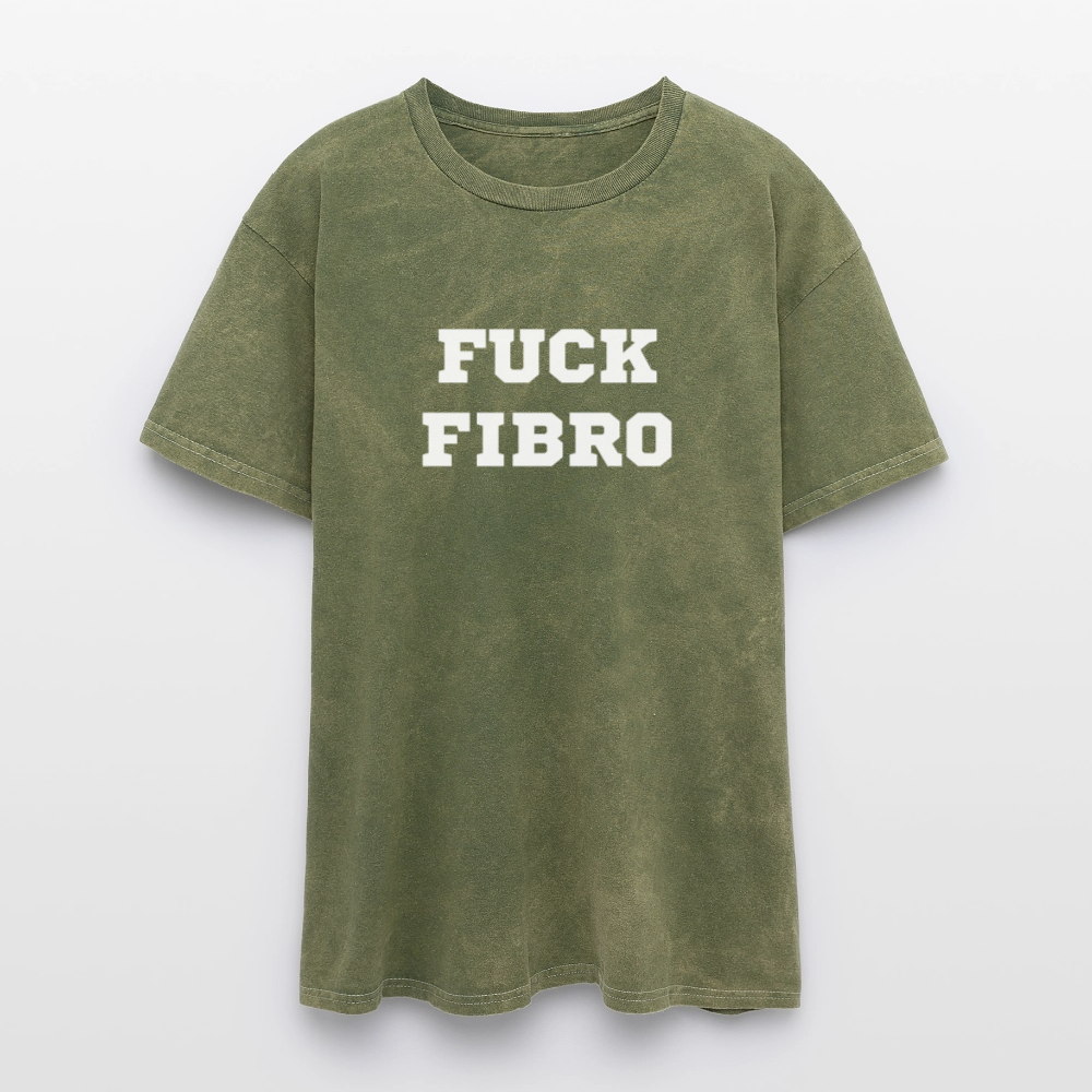 “Fuck Fibro” Mineral Wash T-Shirt - mineral green