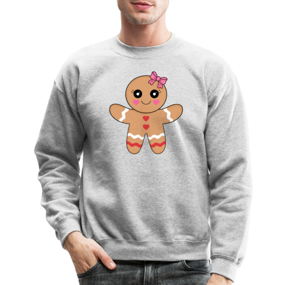 Gingerbread girl Crewneck Sweatshirt - heather gray