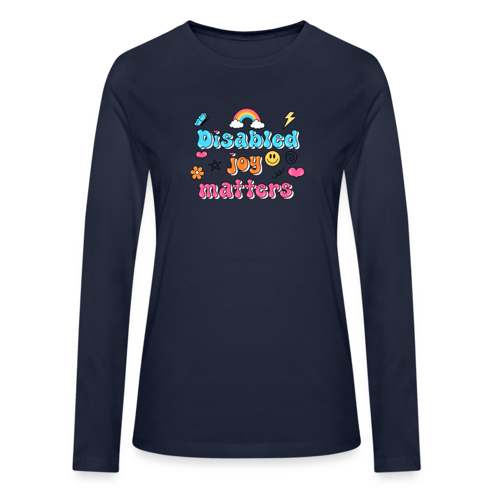 Disabled Joy Matters Long Sleeve T-Shirt - navy