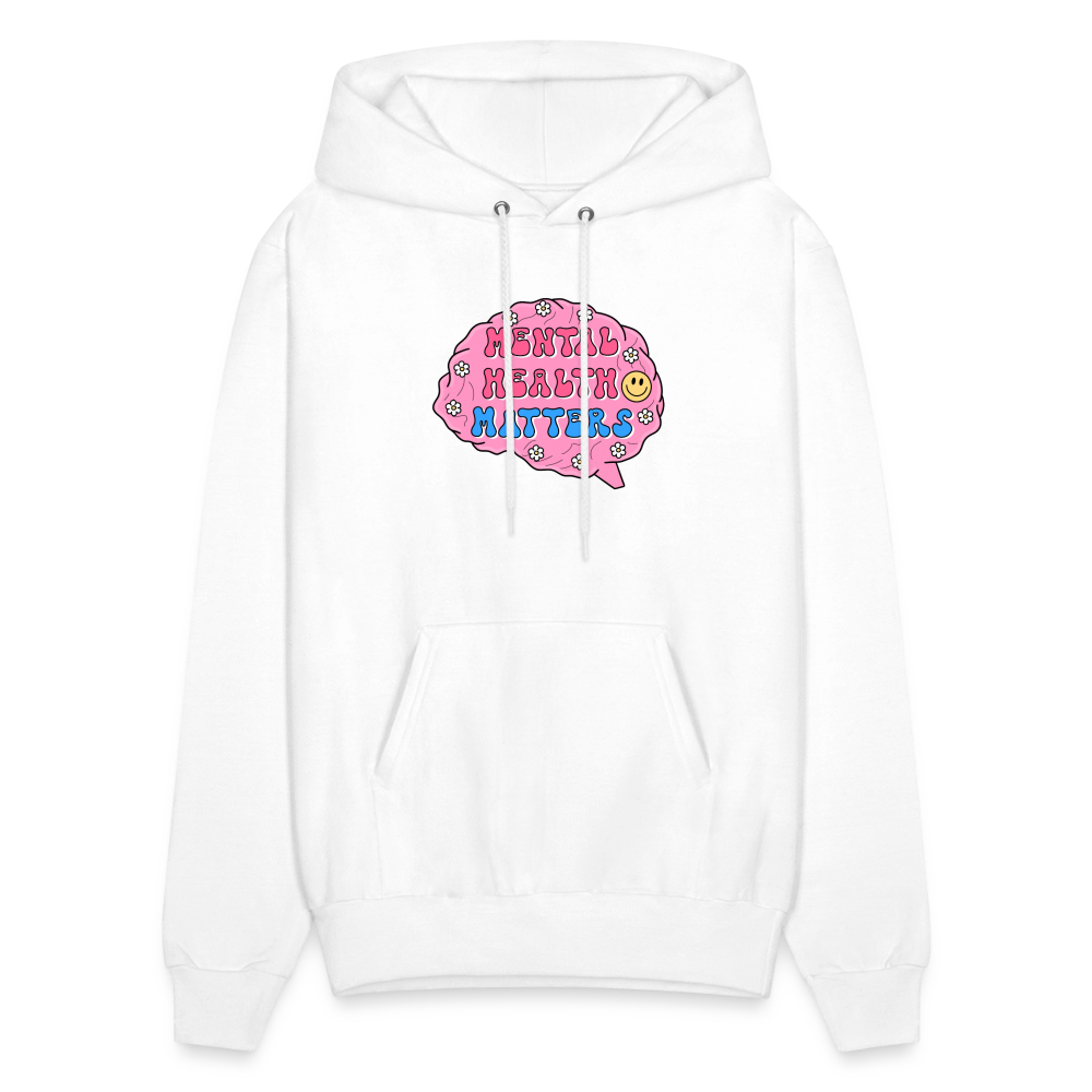 Mental Health Matters Men's Hoodie - white