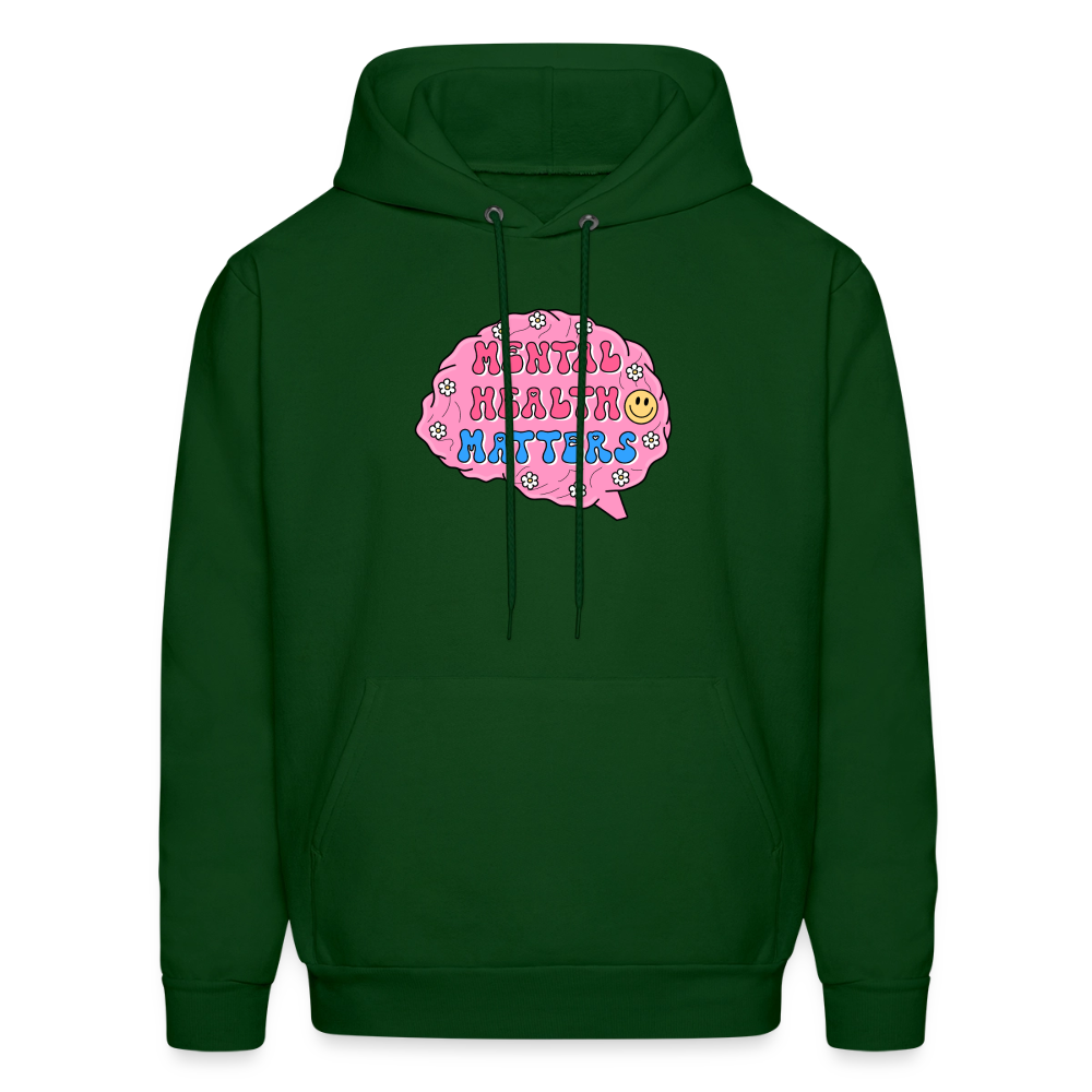 Mental Health Matters Men's Hoodie - forest green