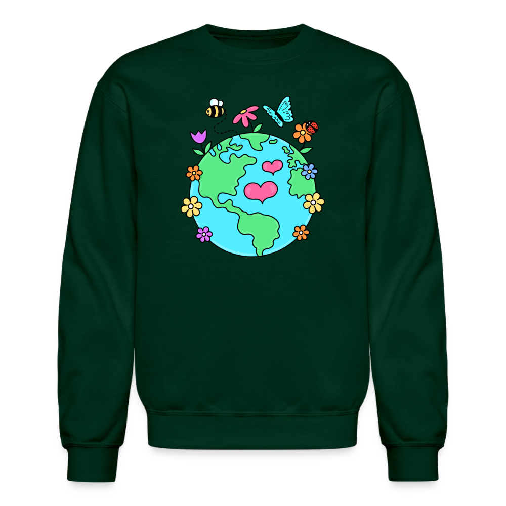 Beautiful earth Crewneck Sweatshirt - forest green