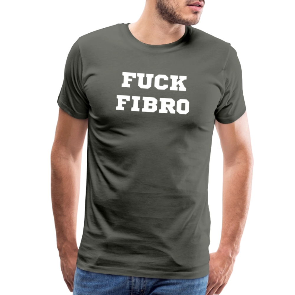 “Fuck Fibro” Men’s Premium T-Shirt - asphalt gray