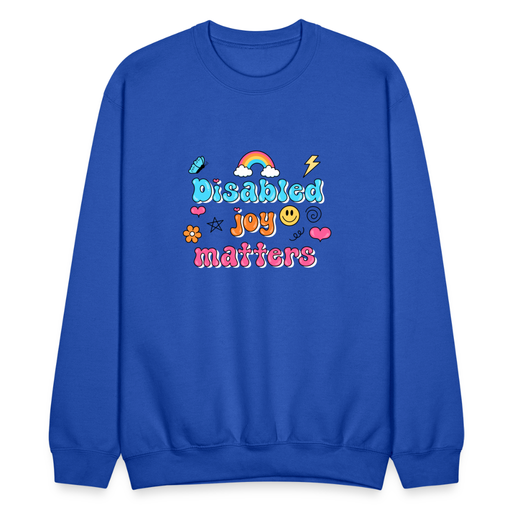 Disabled Joy Matters Crewneck Sweatshirt - royal blue