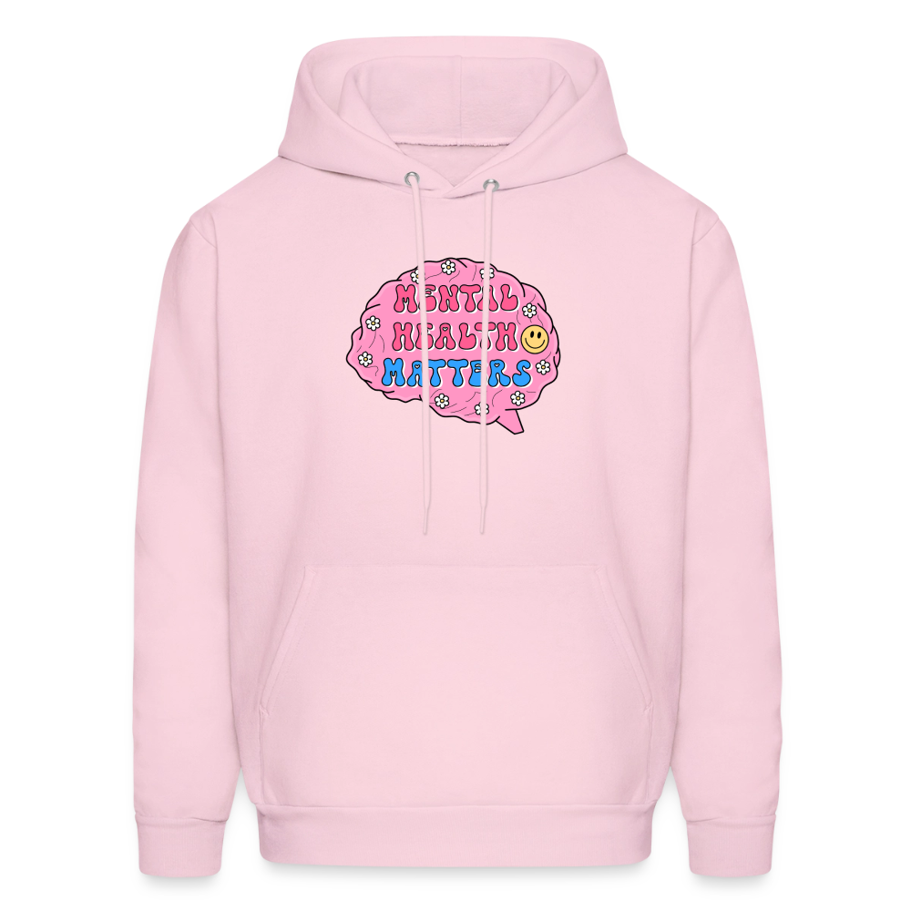 Mental Health Matters Men's Hoodie - pale pink
