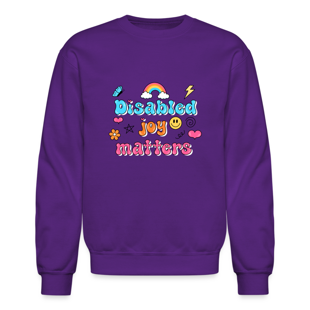 Disabled Joy Matters Crewneck Sweatshirt - purple