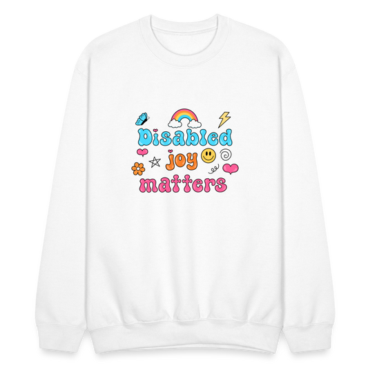 Disabled Joy Matters Crewneck Sweatshirt - white