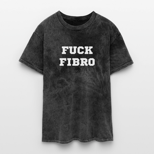 “Fuck Fibro” Mineral Wash T-Shirt - mineral black