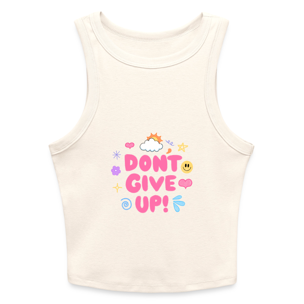 Don’t give up Slim Fit Rib Women's Tank Top - natural
