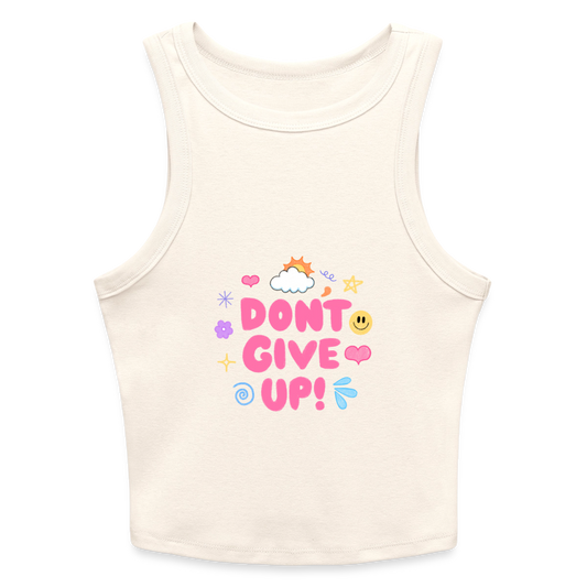 Don’t give up Slim Fit Rib Women's Tank Top - natural